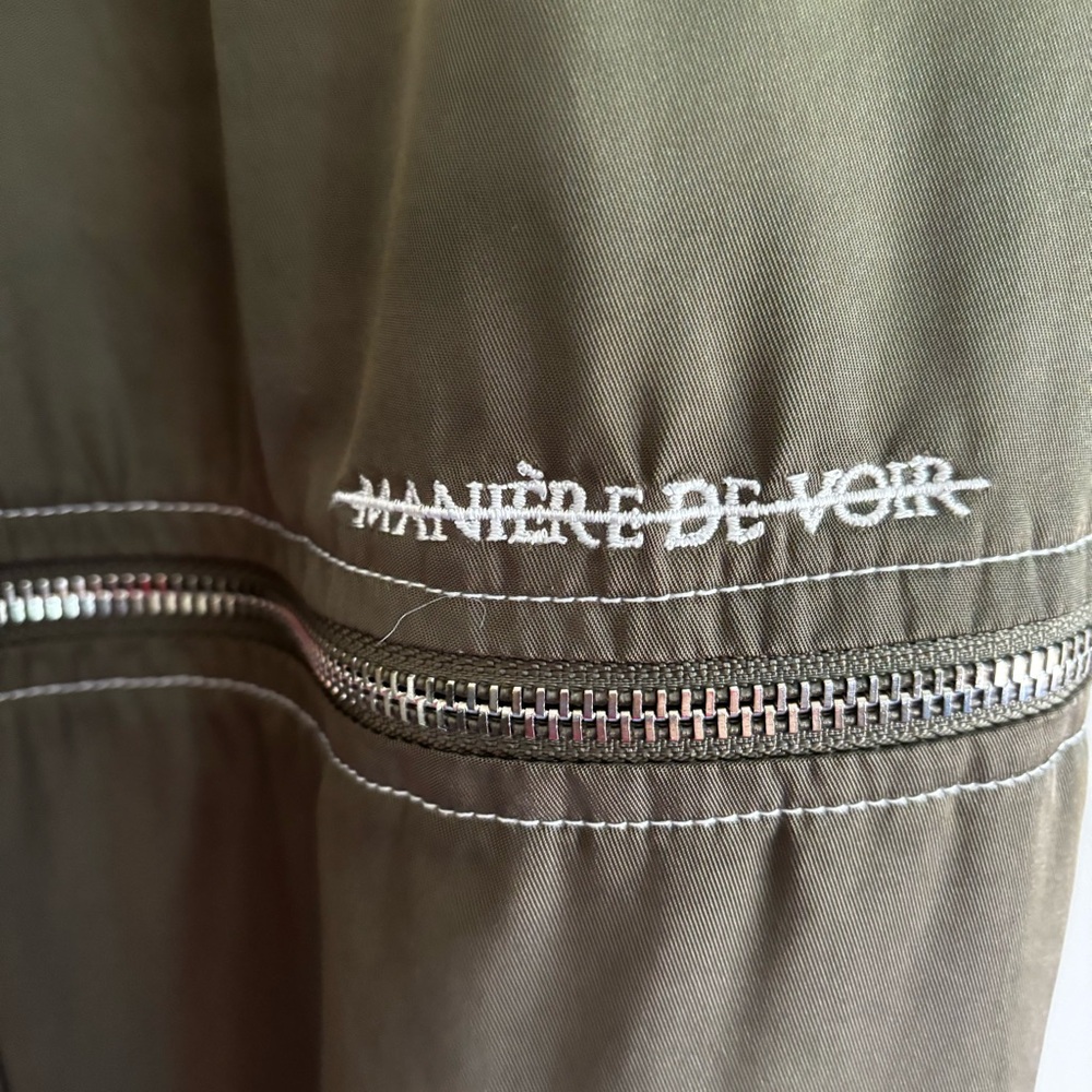 Maniere De Voir Satin Joggers‎ Green Track Pants - Picture 3 of 9